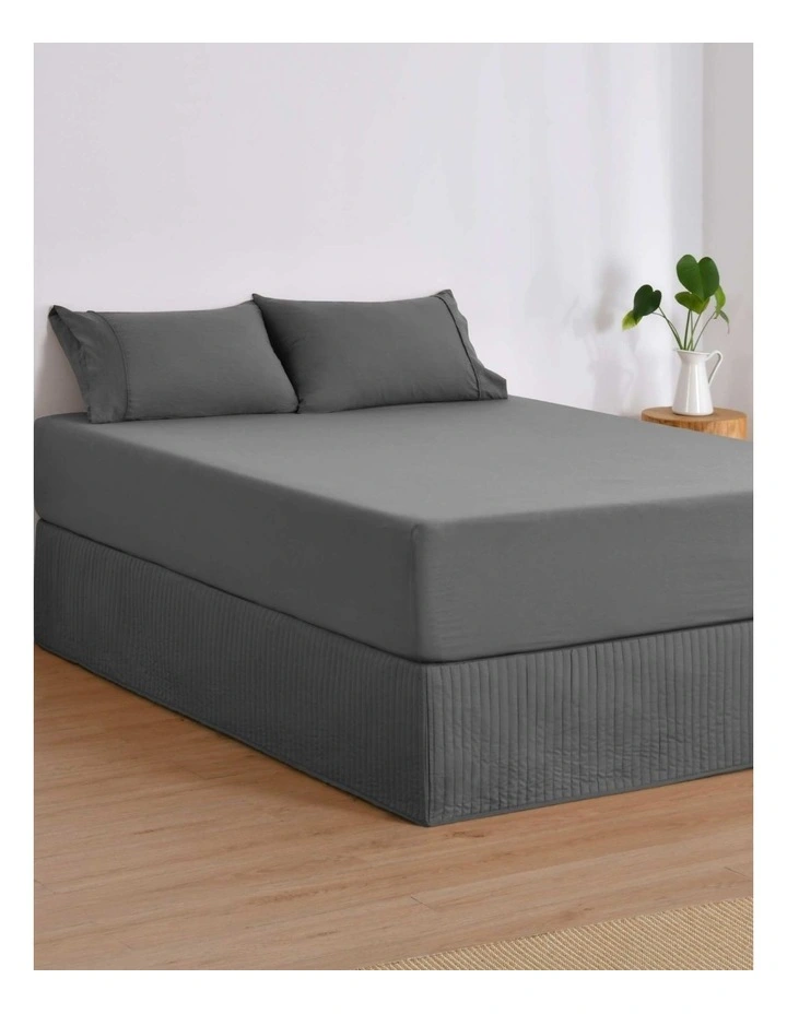 Dreamaker Quilted Valance in Charcoal image 2