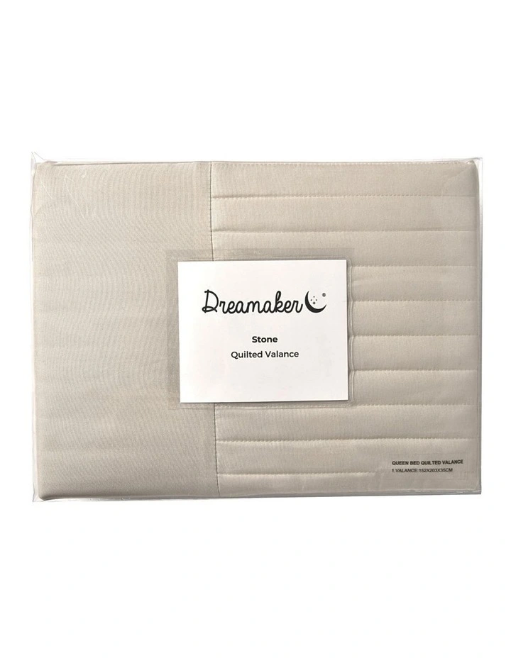 Dreamaker Quilted Valance in Stone image 5