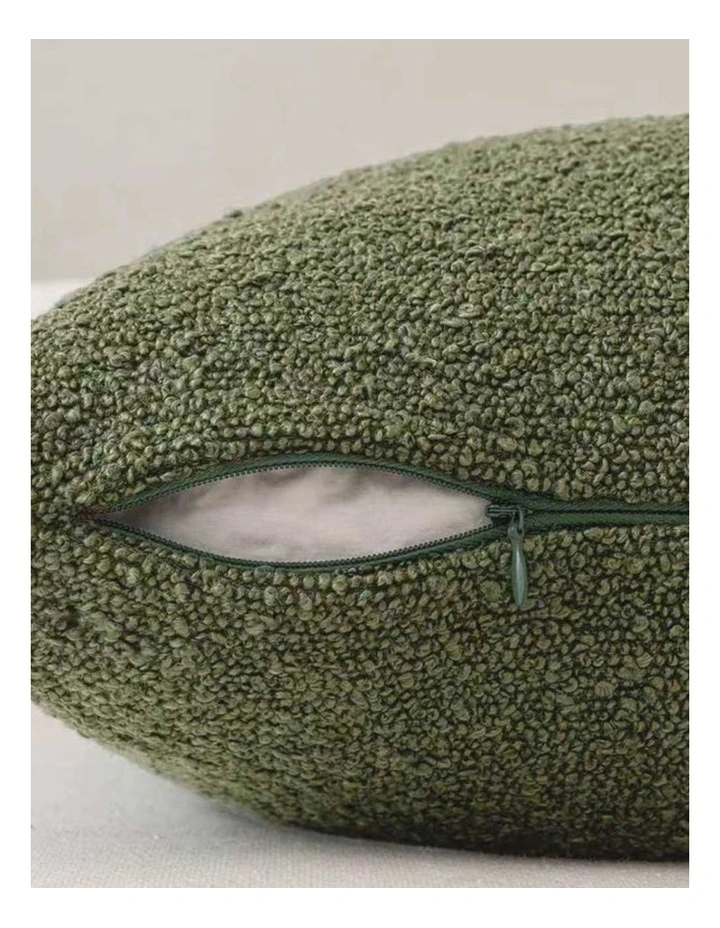 GIOIA CASA Boucle European Pillowcases in Olive Green 2 Pack image 3