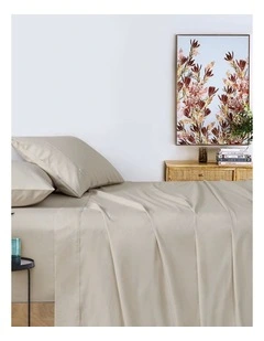 GIOIA CASA Vintage Washed Cotton Sheet Set in Natural
