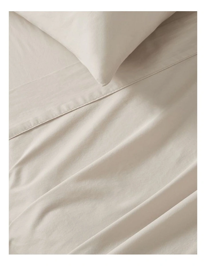 GIOIA CASA Vintage Washed Cotton Sheet Set in Natural image 3