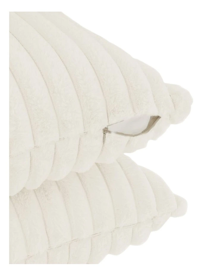 GIOIA CASA Faux Fur European Pillowcases in Snow 2 Pack image 3
