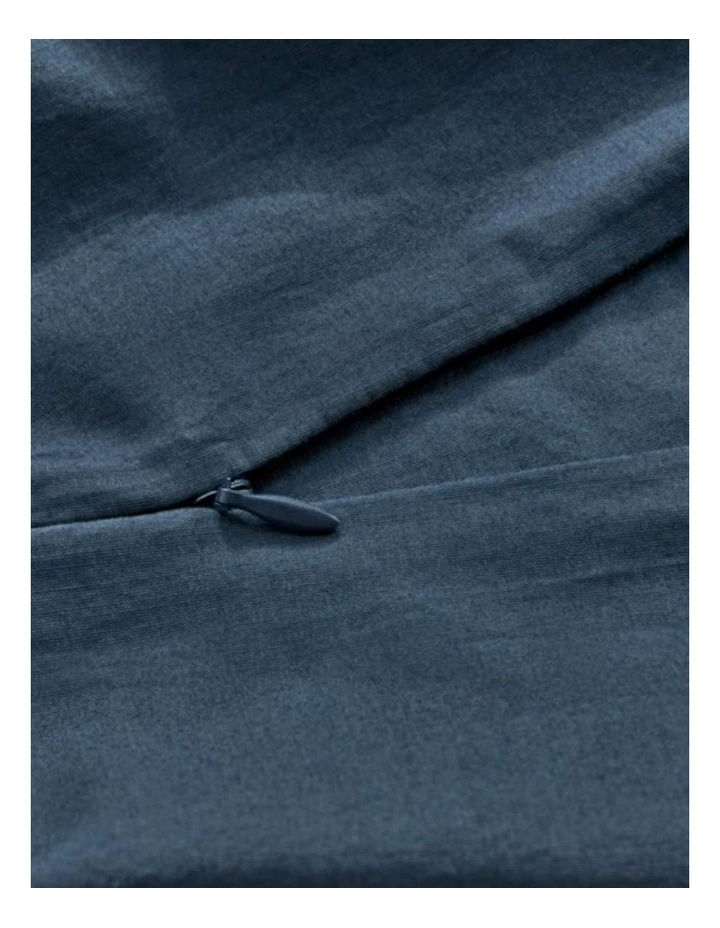 GIOIA CASA Vintage Washed Cotton Quilt Cover Set in Dark Indigo image 6