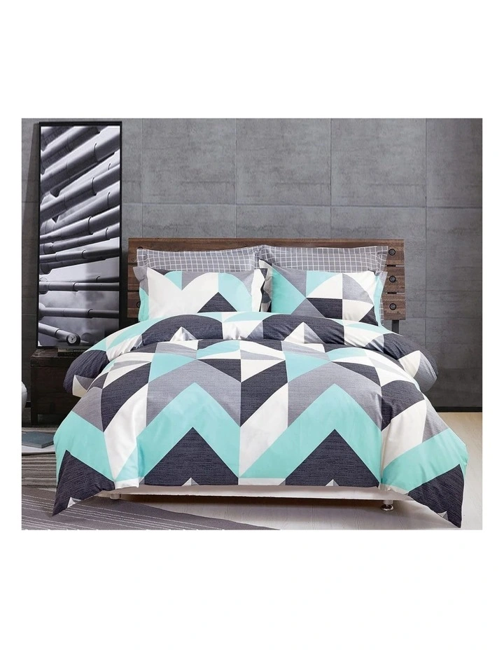 GIOIA CASA Modern City Reversible Printed Cotton Quilt Cover Set image 1