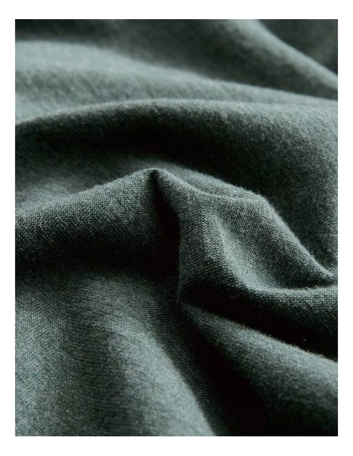 GIOIA CASA Jersey Cotton Quilt Cover Set in Forest Green image 2