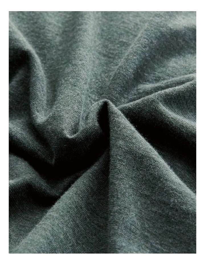 GIOIA CASA Jersey Cotton Quilt Cover Set in Forest Green image 3