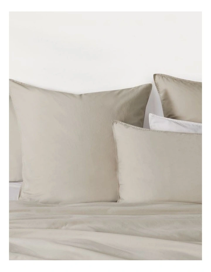 GIOIA CASA Vintage Washed Cotton Quilt Cover Set in Natural image 2