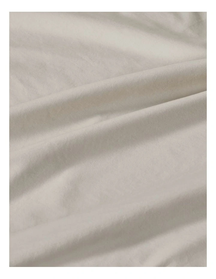 GIOIA CASA Vintage Washed Cotton Quilt Cover Set in Natural image 4
