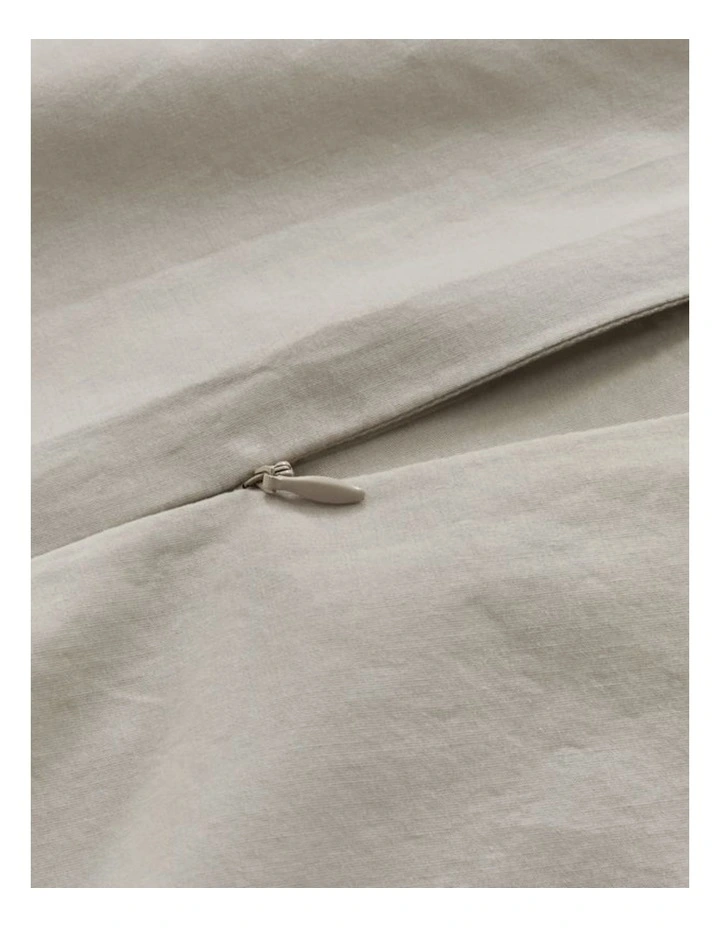 GIOIA CASA Vintage Washed Cotton Quilt Cover Set in Natural image 6