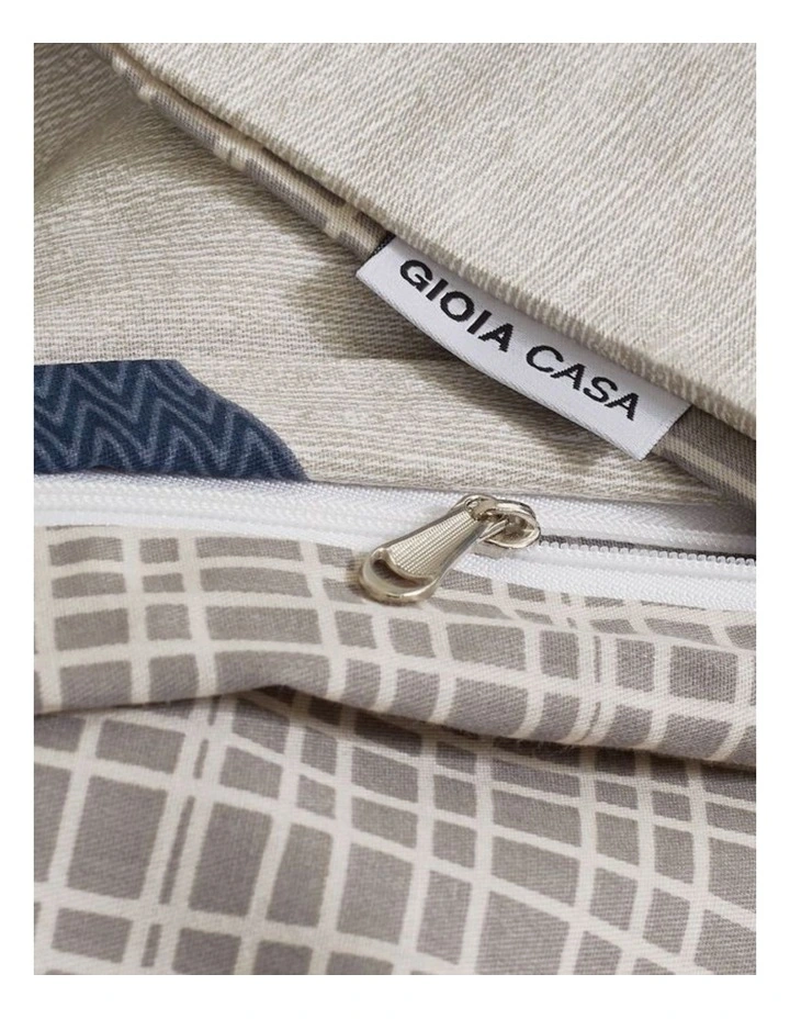 GIOIA CASA Oliver Reversible Printed Cotton Quilt Cover Set image 2