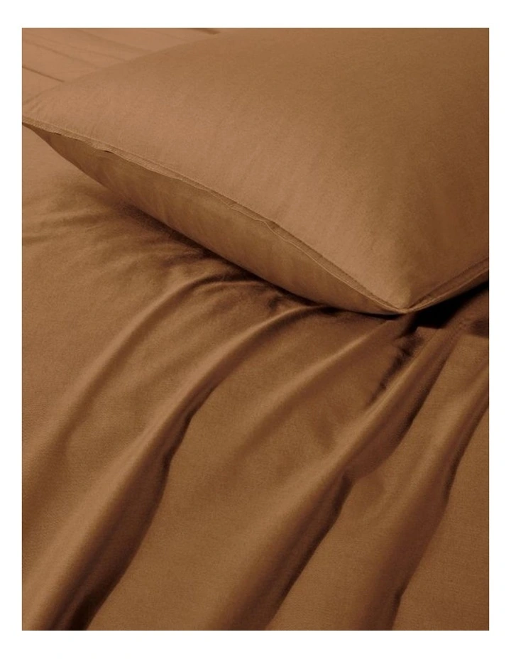 GIOIA CASA Vintage Washed Cotton Quilt Cover Set in Rust image 4