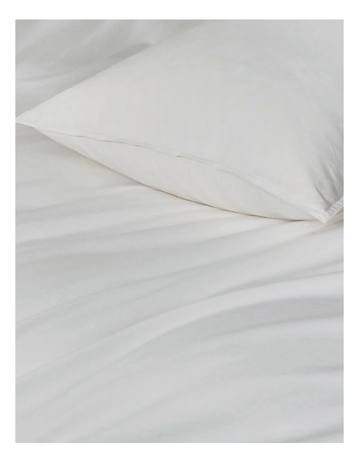 GIOIA CASA Vintage Washed Cotton Quilt Cover Set in White image 3