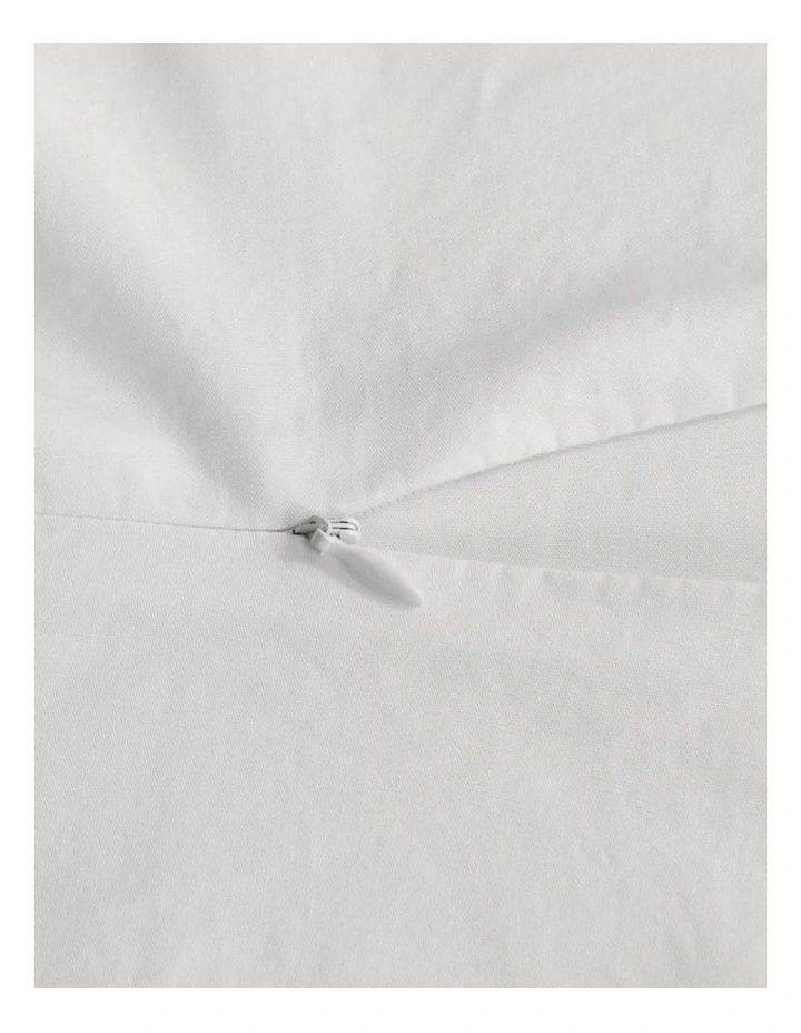GIOIA CASA Vintage Washed Cotton Quilt Cover Set in White image 6