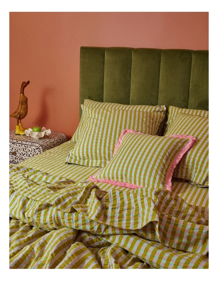Pink Quartz Seersucker Quilt Cover image 5