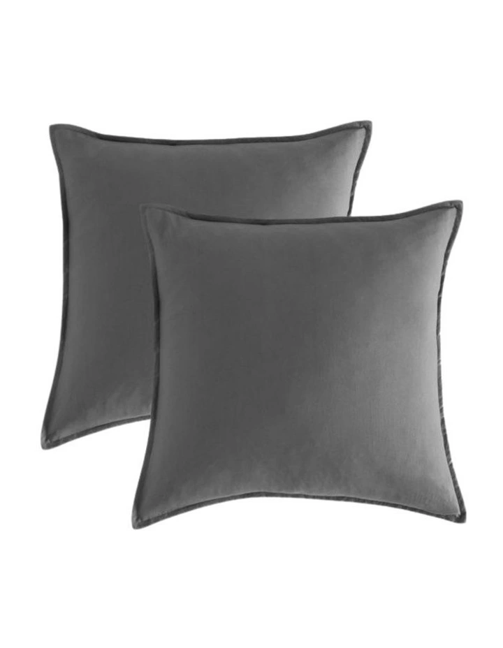 CleverPolly Vintage Washed Microfibre Quilt Cover Set in Grey image 7