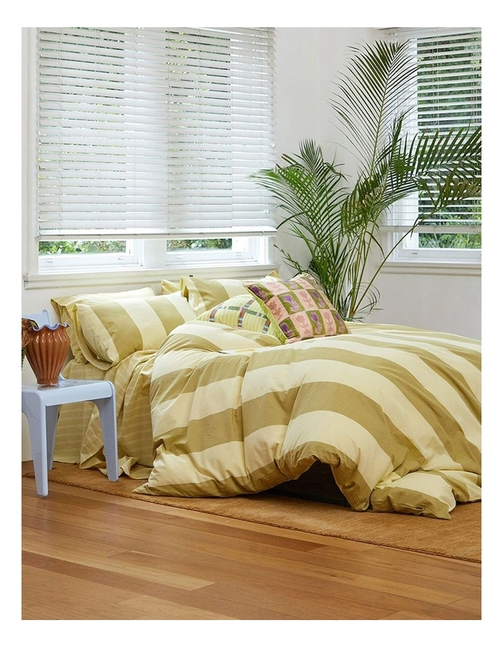 Breeze Lime Quilt Cover Set image 1