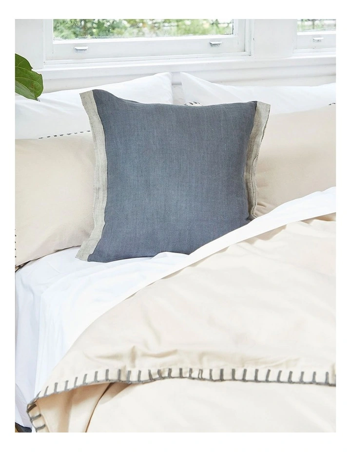 Blanket Stitch Oatmeal Quilt Cover Set image 4