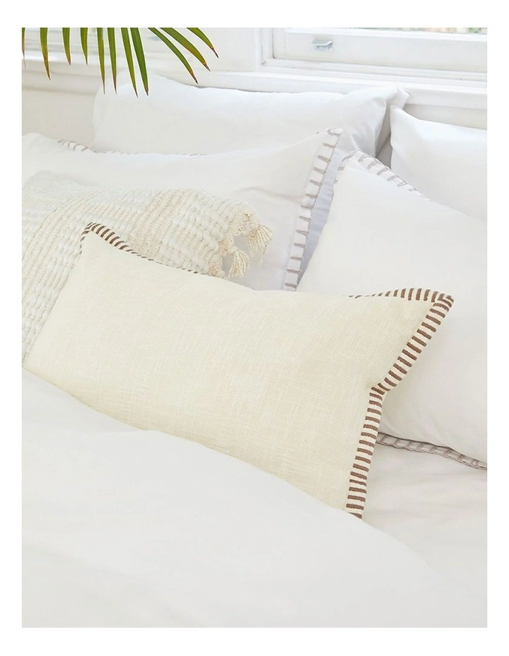 Blanket Stitch White Quilt Cover Set image 4