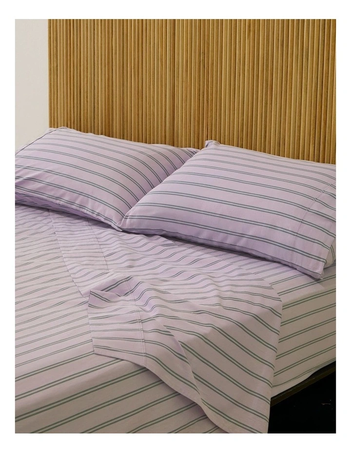 Pinstripe Lilac Sheet Set image 2