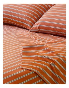 Pinstripe Rust Sheet Set