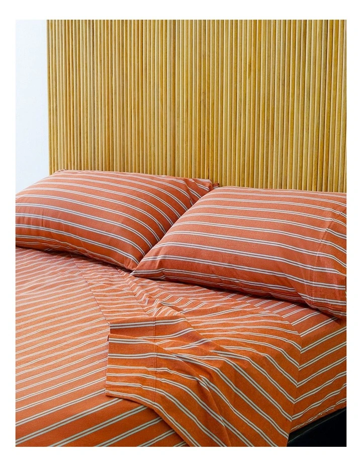 Pinstripe Rust Sheet Set image 2