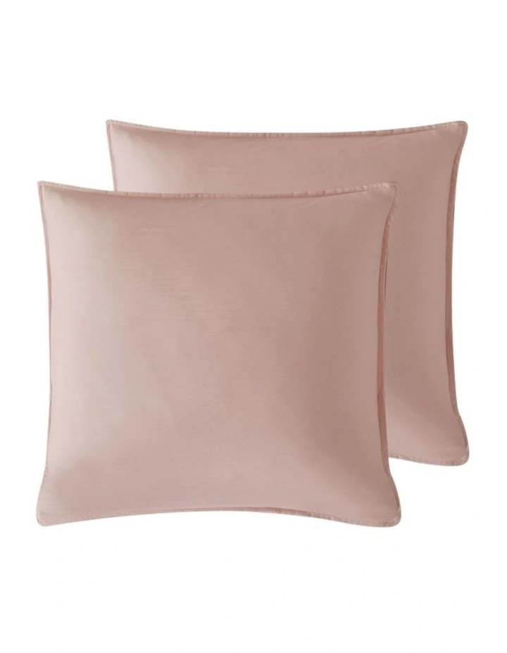 CleverPolly Vintage Washed Microfibre Quilt Cover Set in Pink image 7