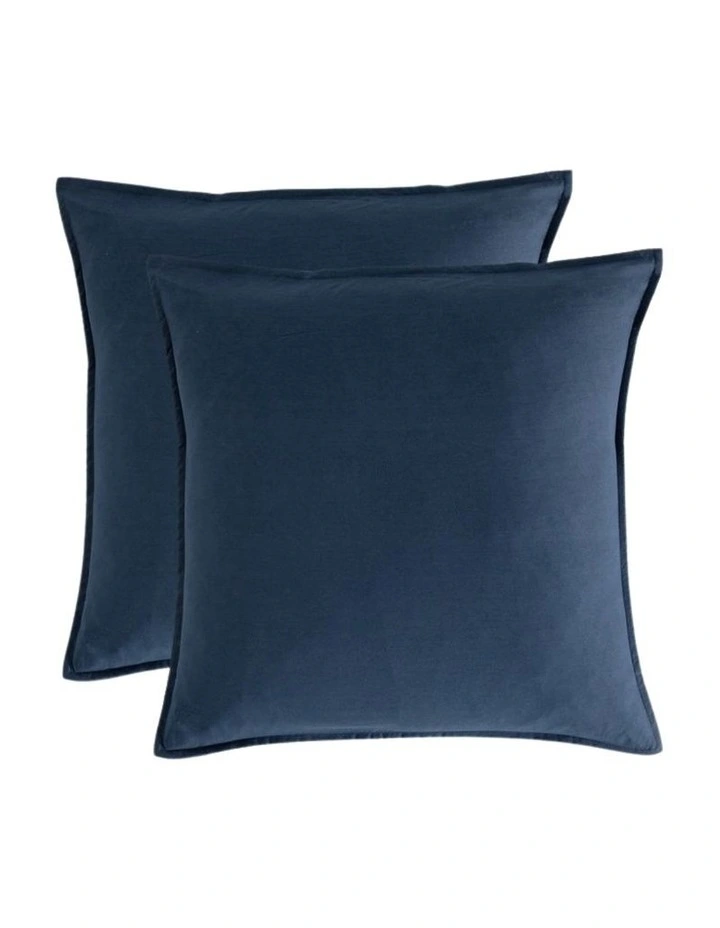 CleverPolly Vintage Washed Microfibre Quilt Cover Set in Navy Blue image 7