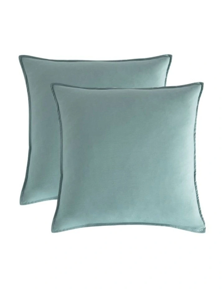 CleverPolly Vintage Washed Microfibre Quilt Cover Set in Seafoam image 6