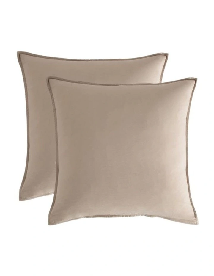 CleverPolly Vintage Washed Microfibre Quilt Cover Set in Linen image 7