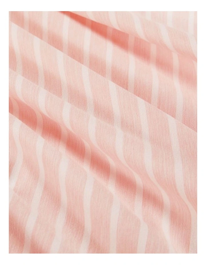 CleverPolly Yarn-Dyed Microfibre Stripe Quilt Cover Set in Soft Pink image 3