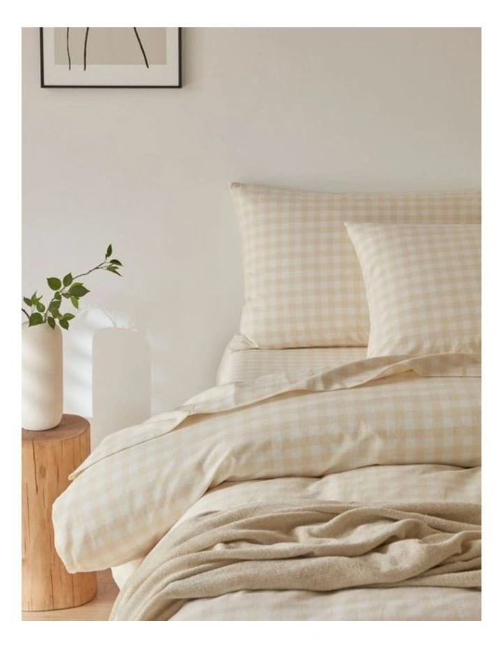 GIOIA CASA Yarn-Dyed Vintage Washed Cotton Quilt Cover Set in Oatmeal image 2