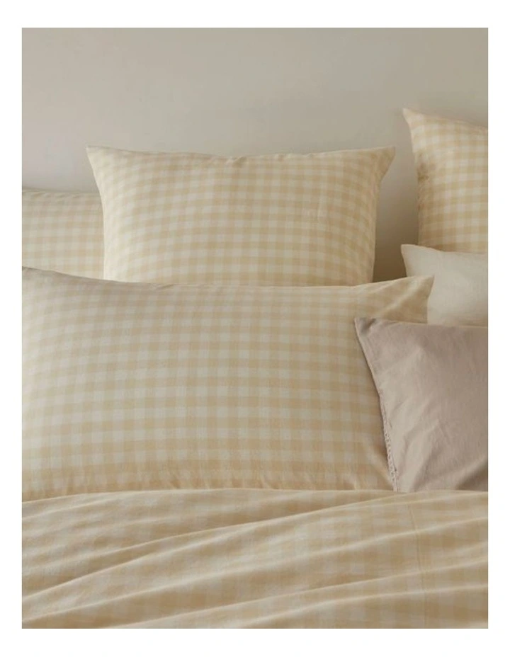 GIOIA CASA Yarn-Dyed Vintage Washed Cotton Quilt Cover Set in Oatmeal image 3