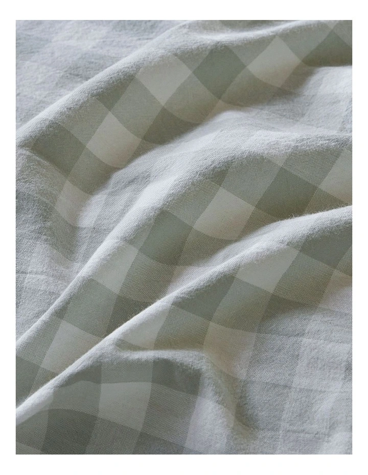 GIOIA CASA Yarn-Dyed Vintage Washed Cotton Sheet Set in Sage image 3