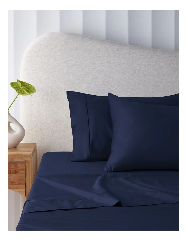 Accessorize 50cm Flex Fit Bamboo cotton Mega Sheet Set Navy image 1