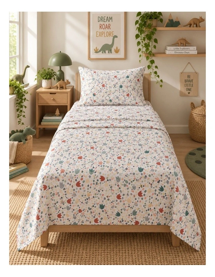Happy Kids Dino Mania Cotton Sheet Set image 1