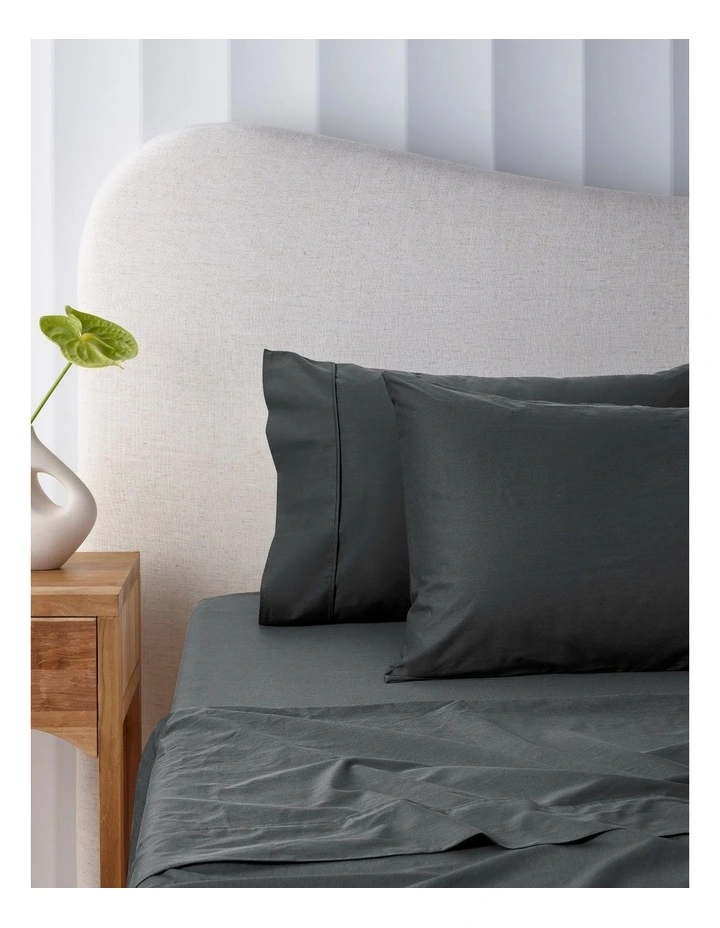 Accessorize 50cm Flex Fit Bamboo cotton Mega Sheet Set Charcoal image 1