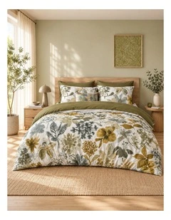 Bedding House Lilian Green Quilt Cover Set