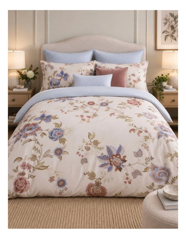 Pip Studio Cece Fiore White Cotton Quilt Cover Set image 1