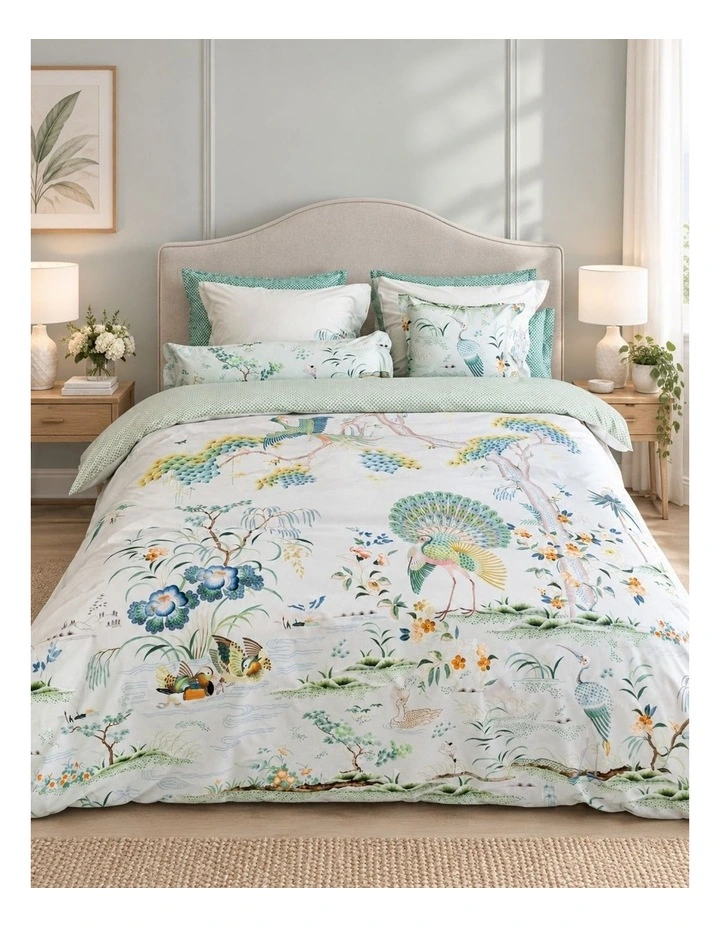 Pip Studio Japonica White Cotton Quilt Cover Set image 1
