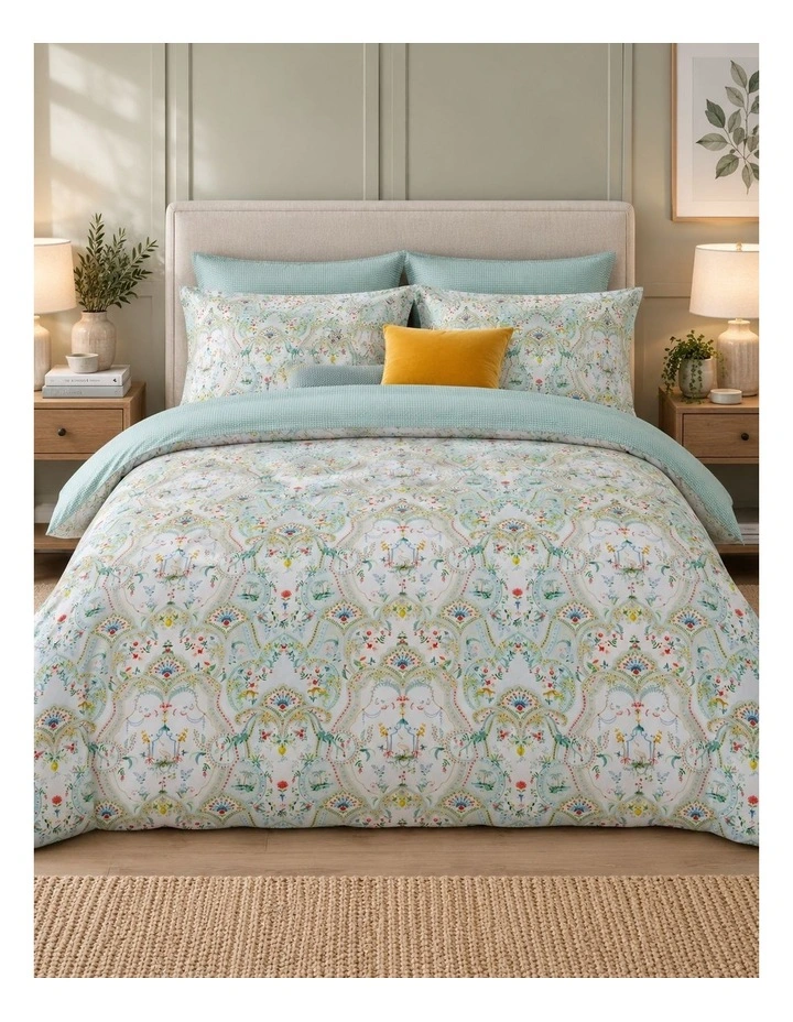 Pip Studio Curious Animals White Cotton Quilt Cover Set image 1