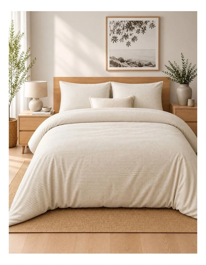 Bedding House Sand Cotton Seersucker Quilt Cover Set image 1