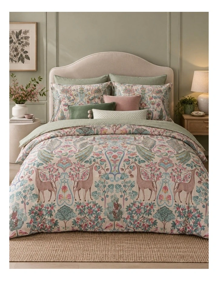 Pio Studio Pavoni Off White Cotton Quilt Cover Set image 1