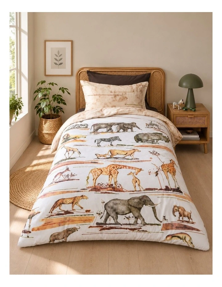 Bedding House Big Five Natural Cotton Quilt Cover Set image 1