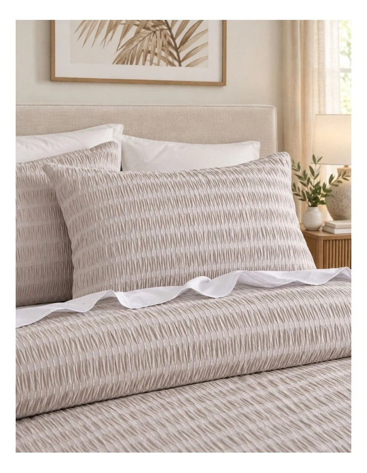 Vintage Design Akari Cotton Jacqaurd quilt cover set Natural image 2