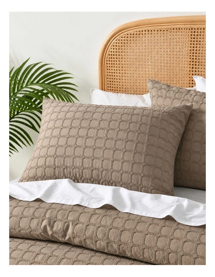 Vintage Design Willow Cotton Quilt Cover Set Chocolate image 2