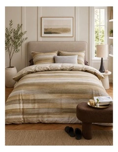 Bedding House Elie Natural Quilt Cover Set