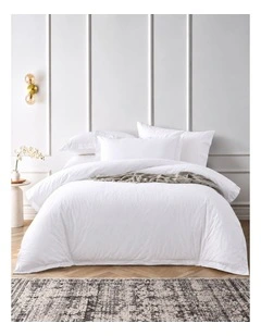 Accessorize Hotel White Tailored Deluxe Cotton Quilt Cover Set