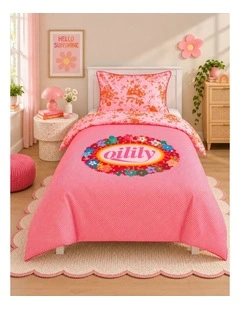 Oiliy Prom Flowers  Cotton Quilt Cover Set
