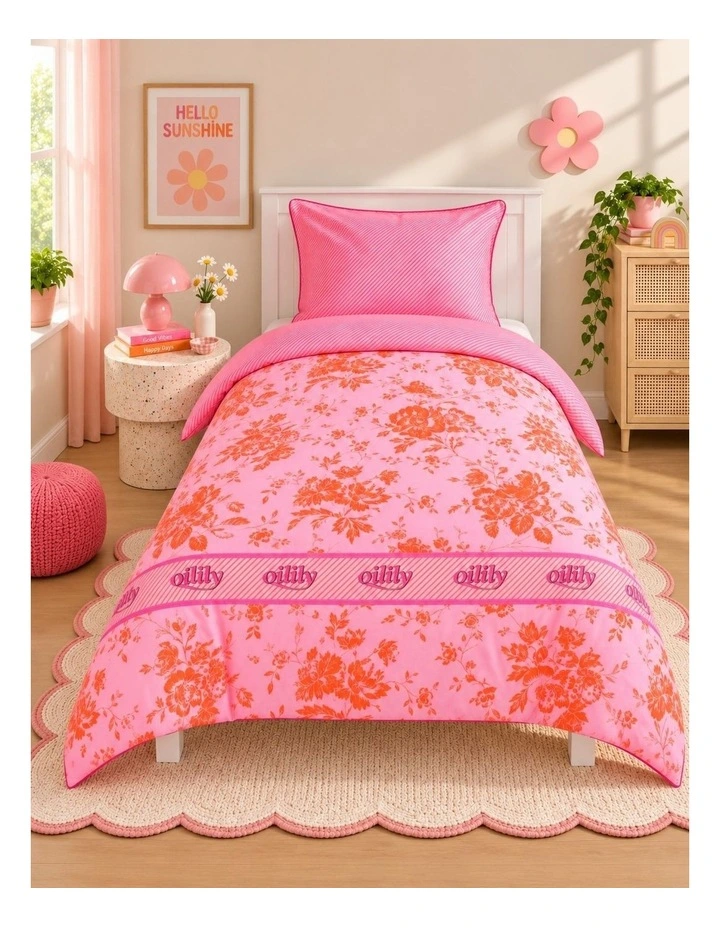 Oiliy Prom Flowers Cotton Quilt Cover Set image 2