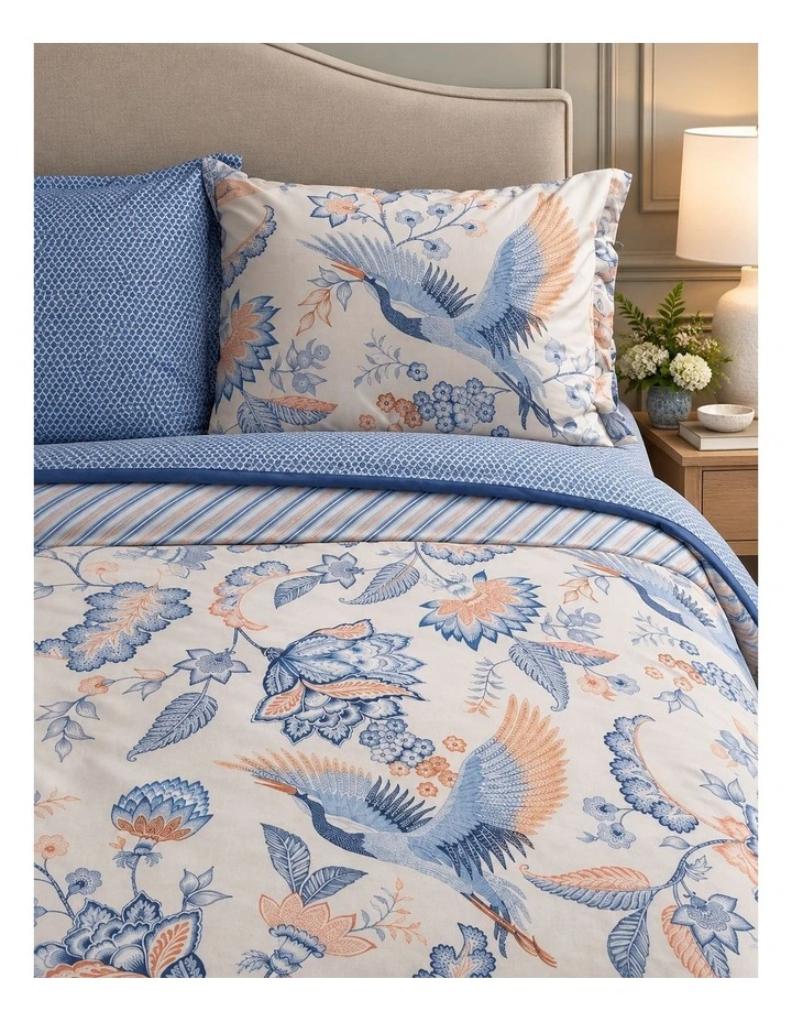 Pip Studio Royal Birds Blue Cotton Quilt Cover Set image 2